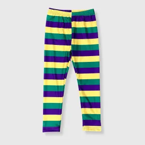 Mardi Gras Striped Leggings Kids