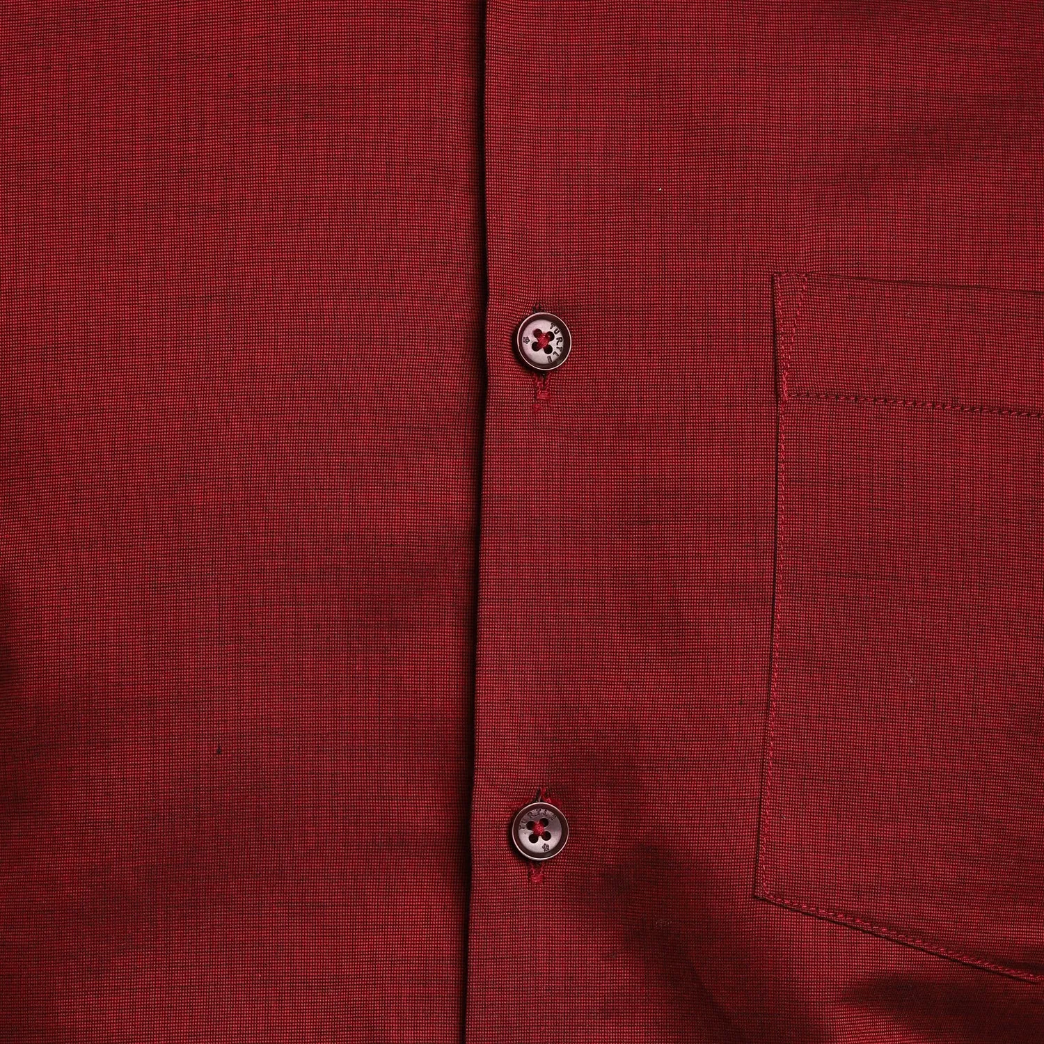 Maroon Cotton Solid Slim Fit Shirts