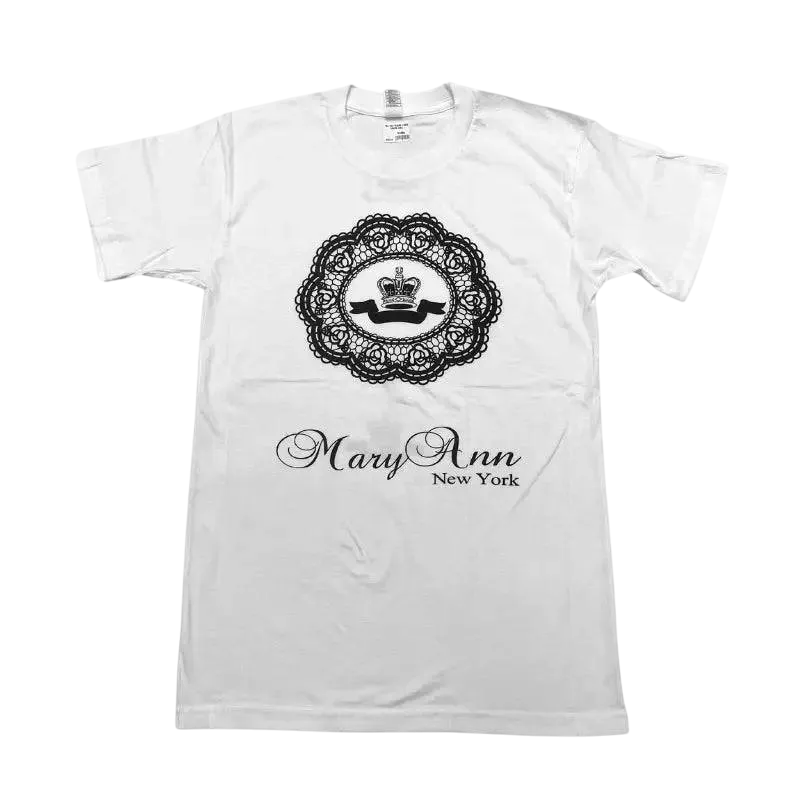 MARYANN Tshirt Mens Small-Large White Logo