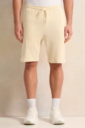 Men Beige Active Shorts