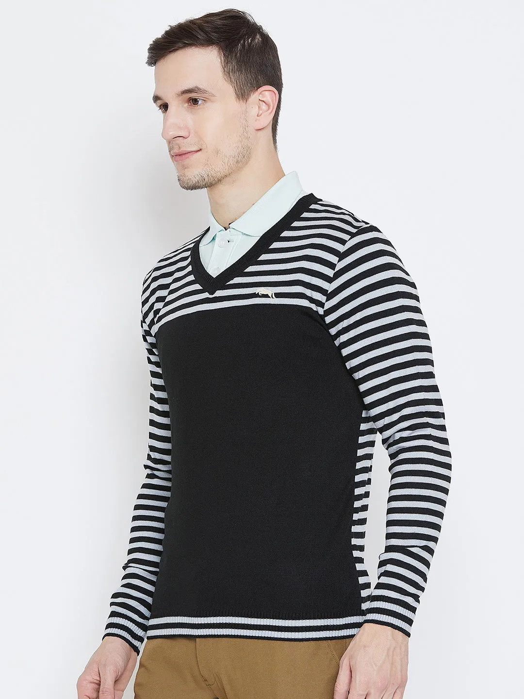 Men Black Casual Sweaters