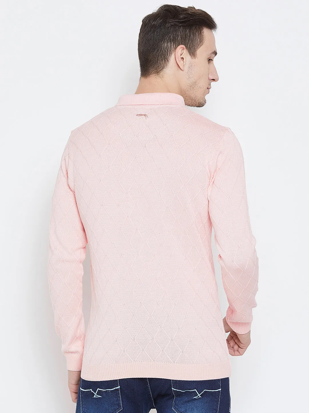 Men Pink Casual Sweaters