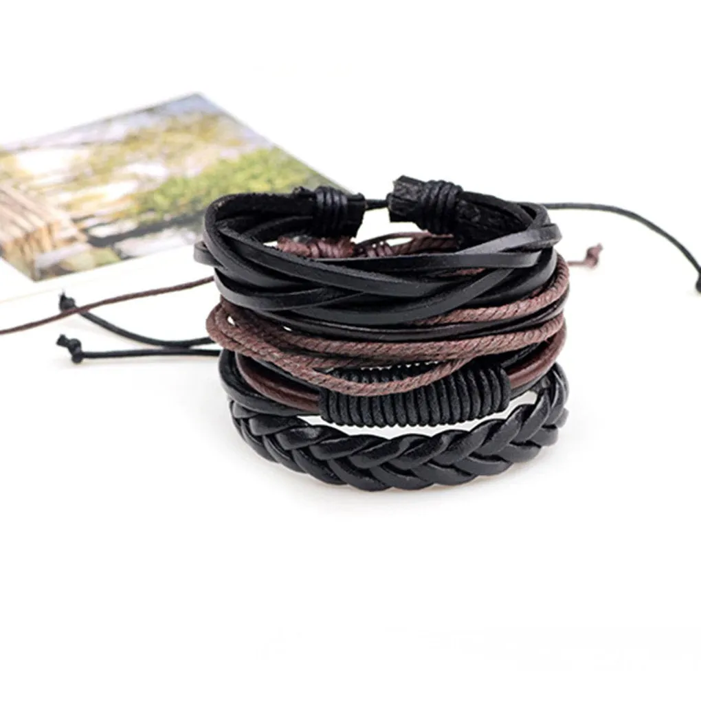 Men's Bracelets - Leather Wrap Bracelets for Men - Leather Bracelet Womens - Bracelet Leather - Boho Bracelet Gift For Men Boyfriend