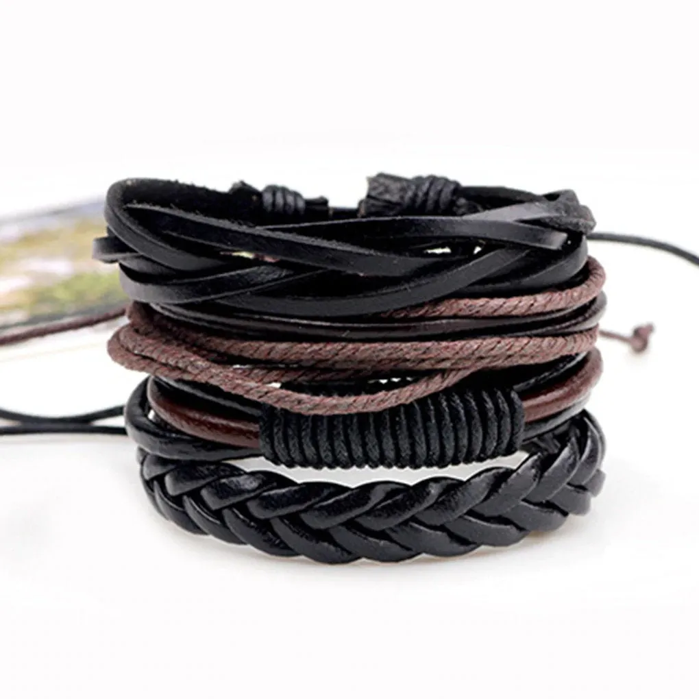 Men's Bracelets - Leather Wrap Bracelets for Men - Leather Bracelet Womens - Bracelet Leather - Boho Bracelet Gift For Men Boyfriend