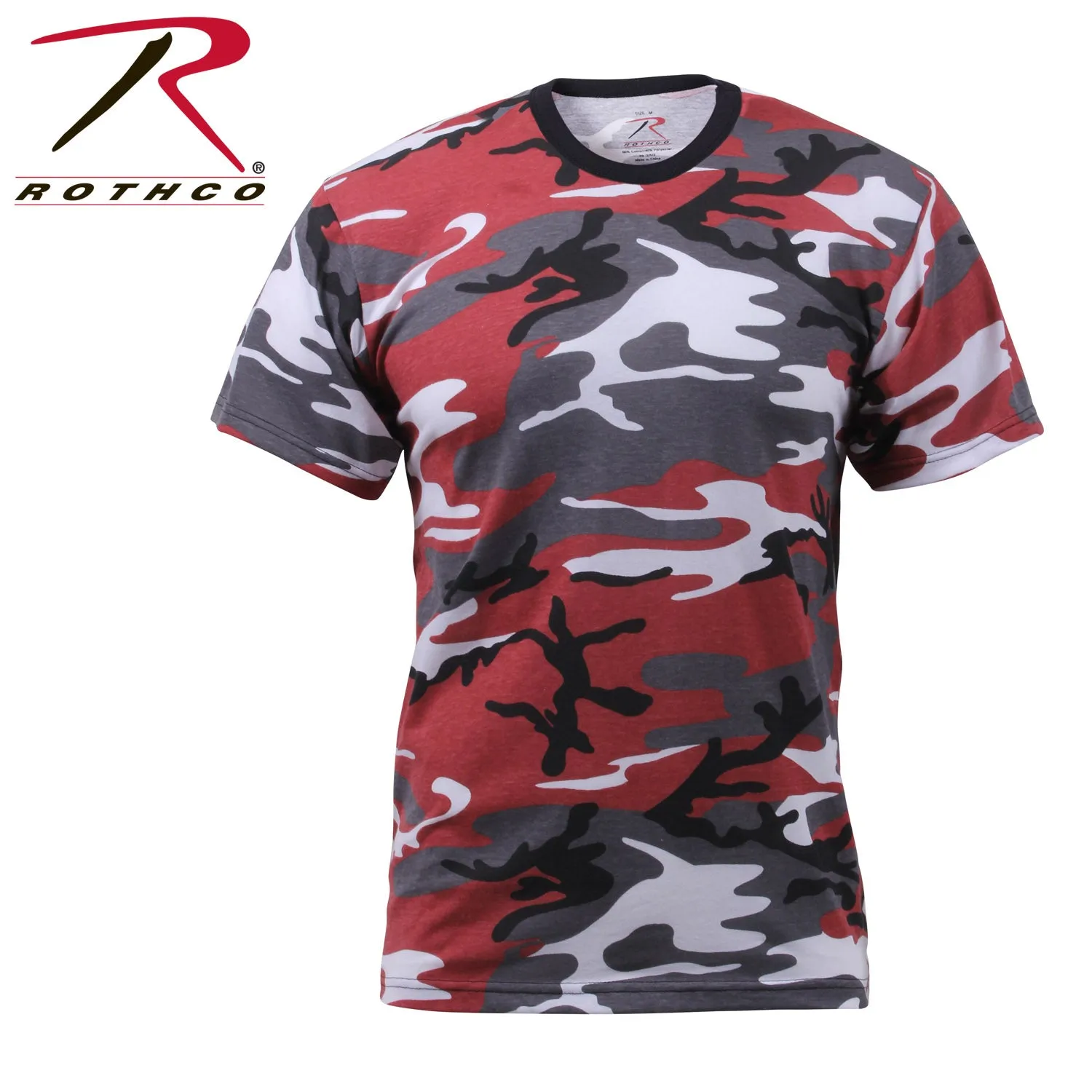 MEN'S COLORED CAMO T-SHIRT - RED CAMO