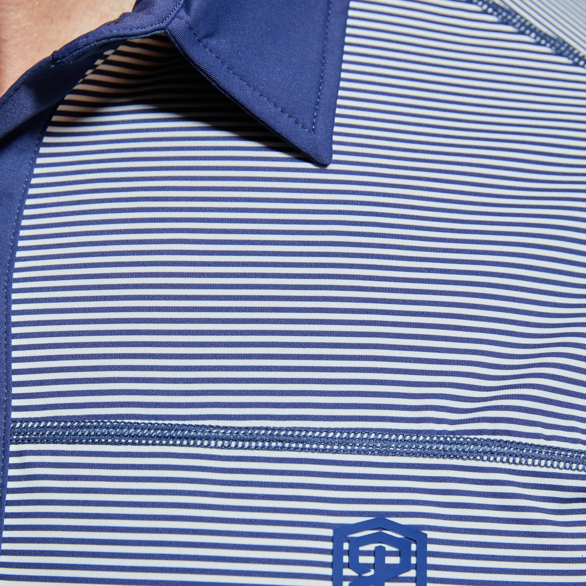 Men's Tek Polo (Midnight Blue Stripe)