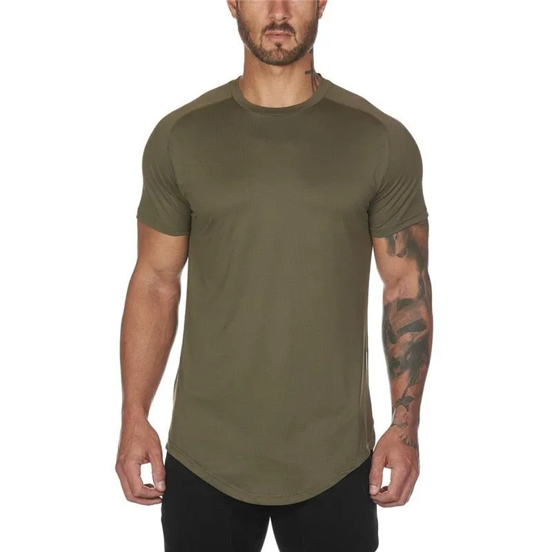 Mesh T-Shirt Clothing - Tight Gyms Mens Summer New Brand - Tops Tees Homme Solid Quick Dry Bodybuilding Fitness Tshirt (TM8)(1U8)(TM7)(1U101)(1U100)