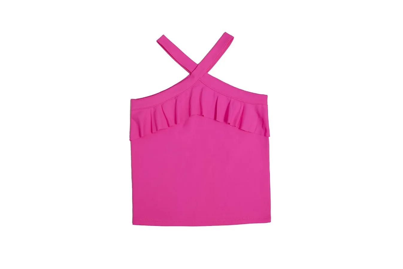 MIA Cross Over Halter Tank in Hot Pink