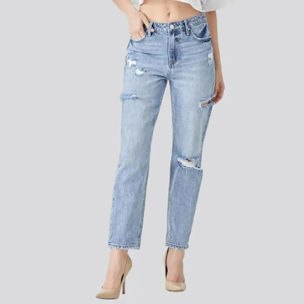 Mom distressed jeans
 for women