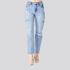 Mom distressed jeans
 for women