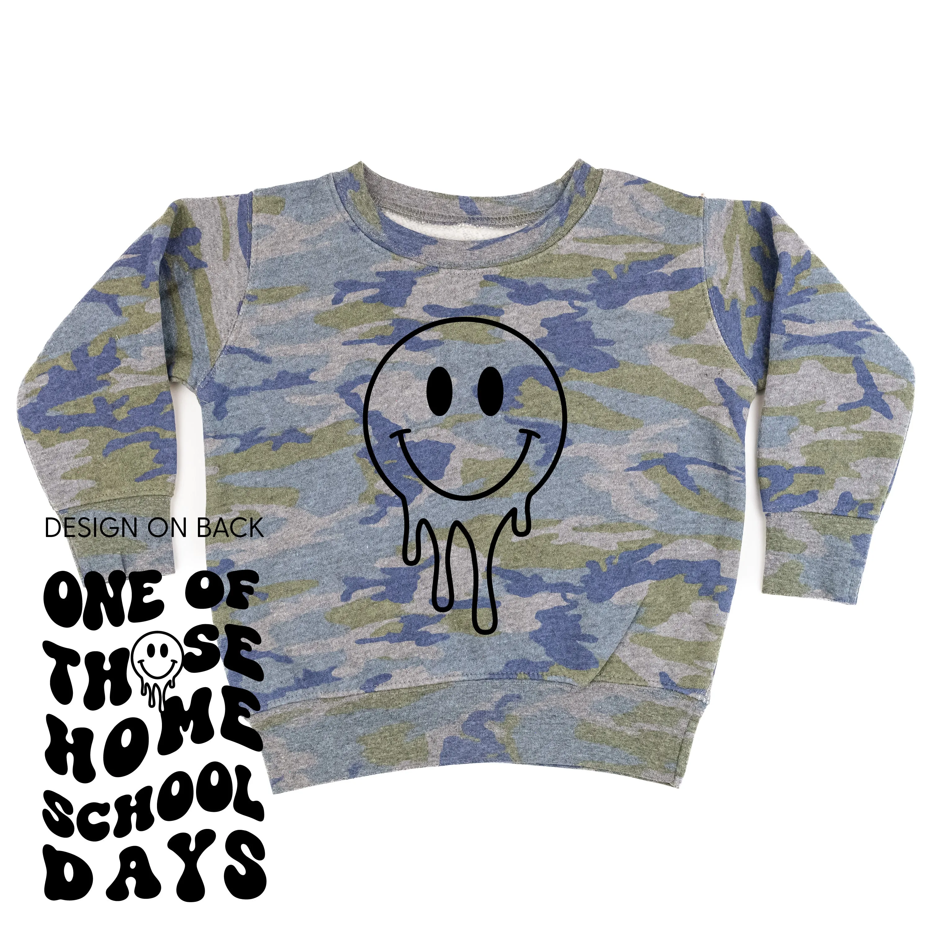 One of Those Home School Days (w/ Full Melty Smiley on Front) - Child Sweater