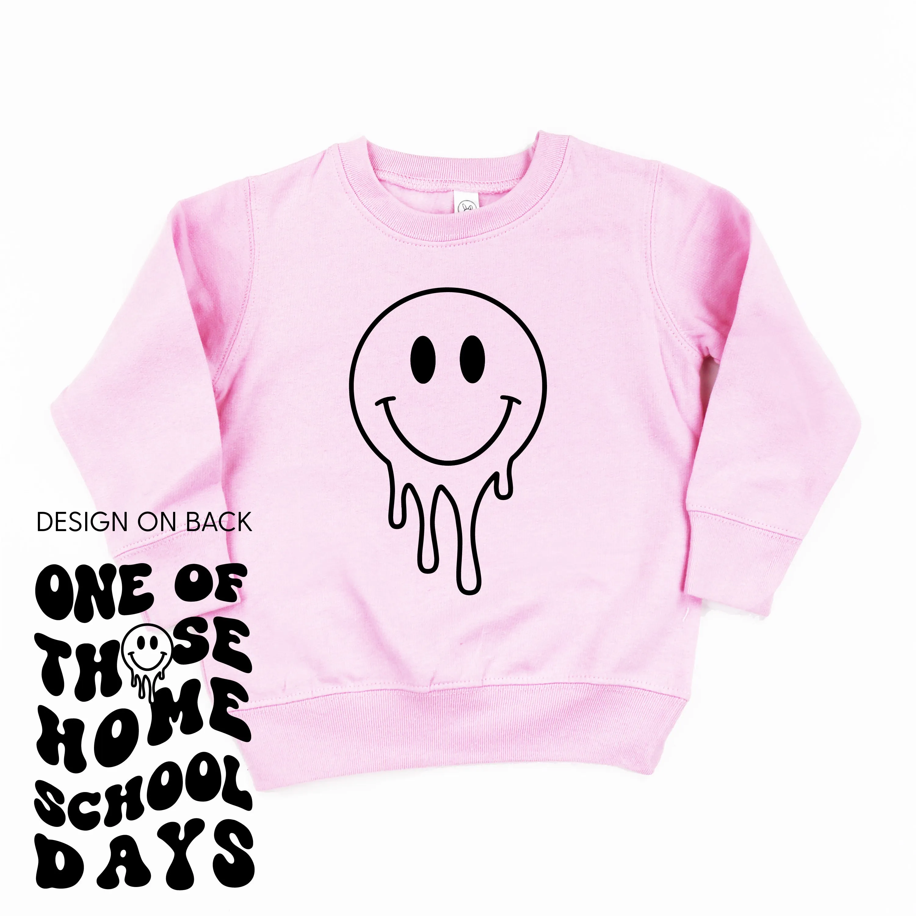 One of Those Home School Days (w/ Full Melty Smiley on Front) - Child Sweater