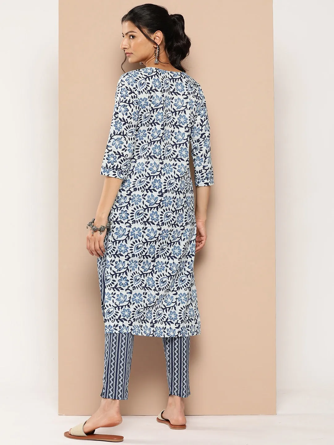 Printed Gotta Patti Cotton Kurta Set