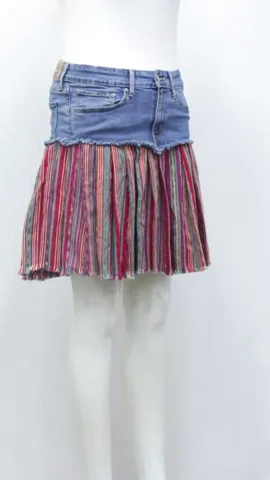 Rework Denim Plated Skirts