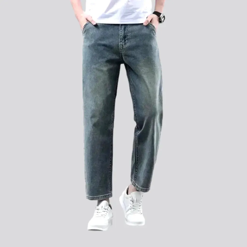 Sanded straight jeans
 for men