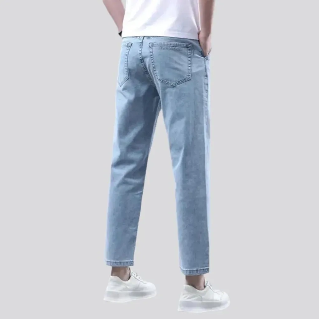 Sanded straight jeans
 for men