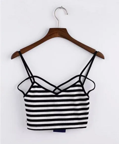 Sexy Cross Halter Bustier Crop Top Strappy Bra Tank Brandy Melville Tops Camisa Blusa De Renda