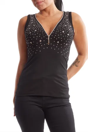 Sleeveless Bling top