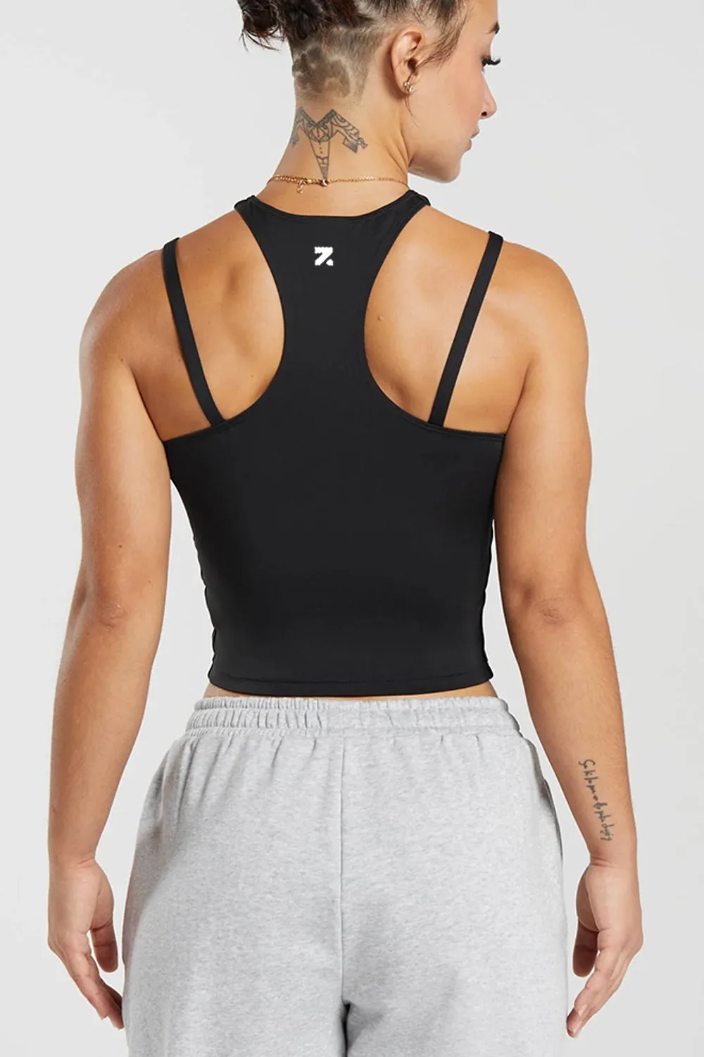 Sophia Black Crop Top