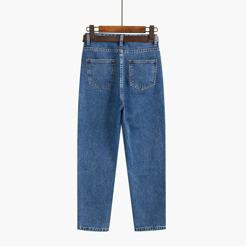 Straight Slimming Cropped Jeans