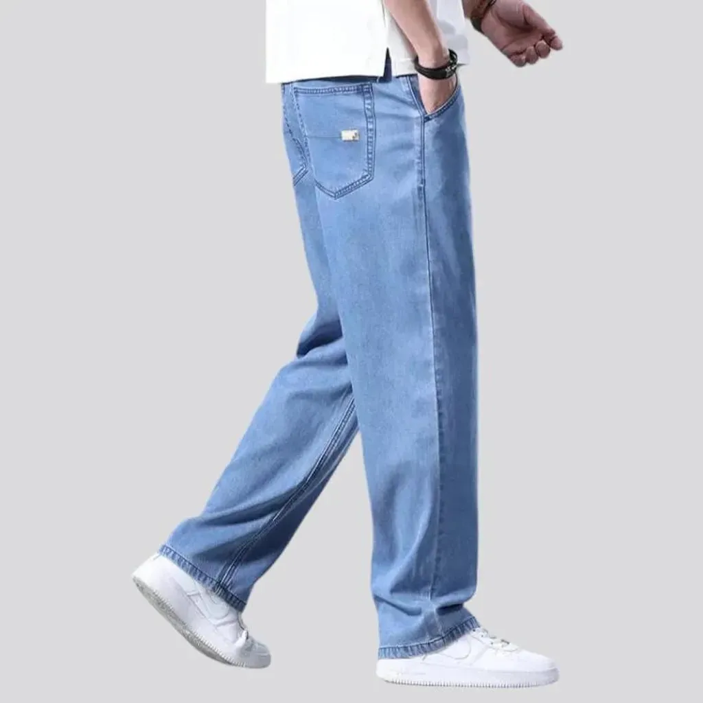 Straight stonewashed jeans
 for men