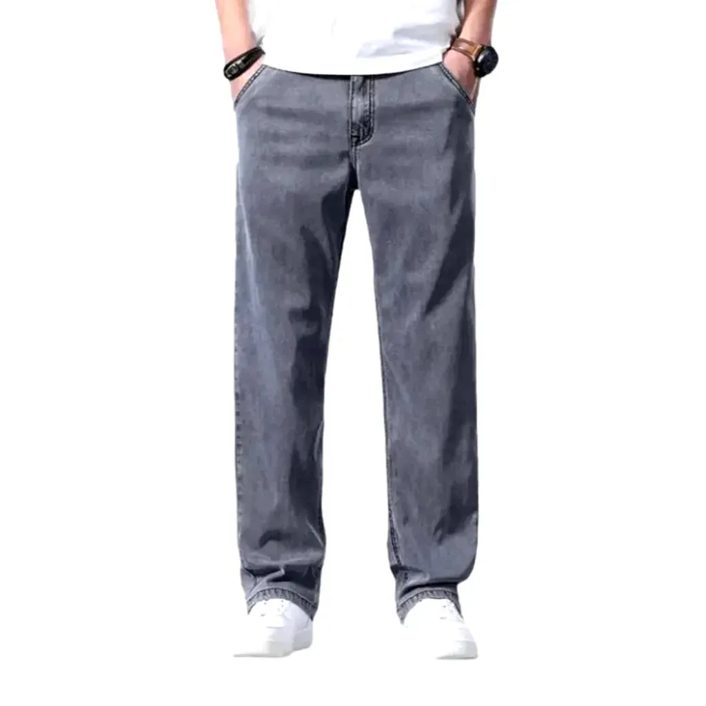 Straight stonewashed jeans
 for men