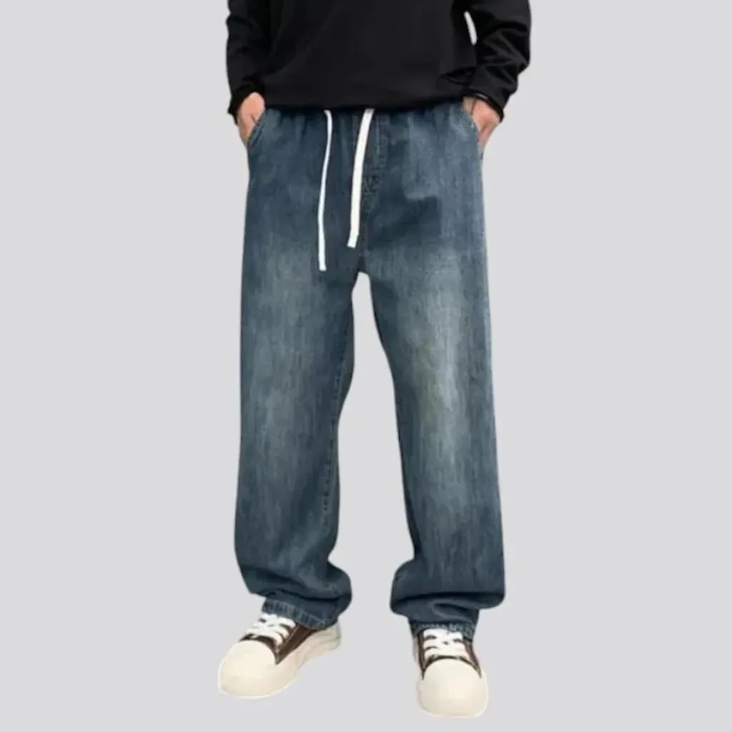 Stylish vintage baggy denim joggers for men