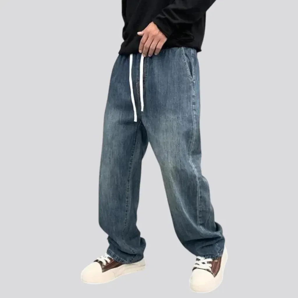 Stylish vintage baggy denim joggers for men