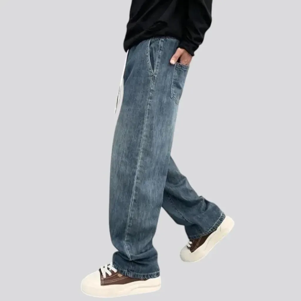 Stylish vintage baggy denim joggers for men