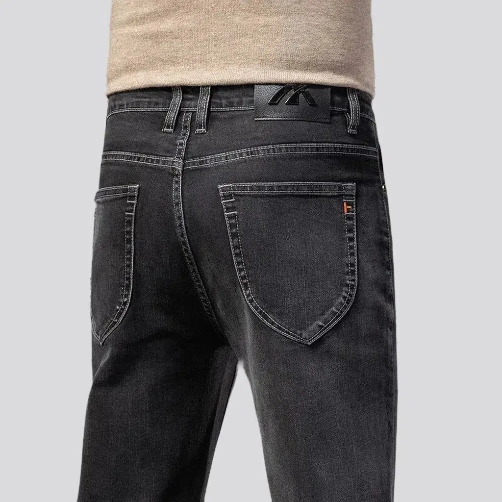 Tapered stonewashed jeans
 for men