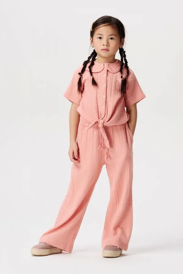 The Evadale Wide Leg Trousers - Rose - KIDS