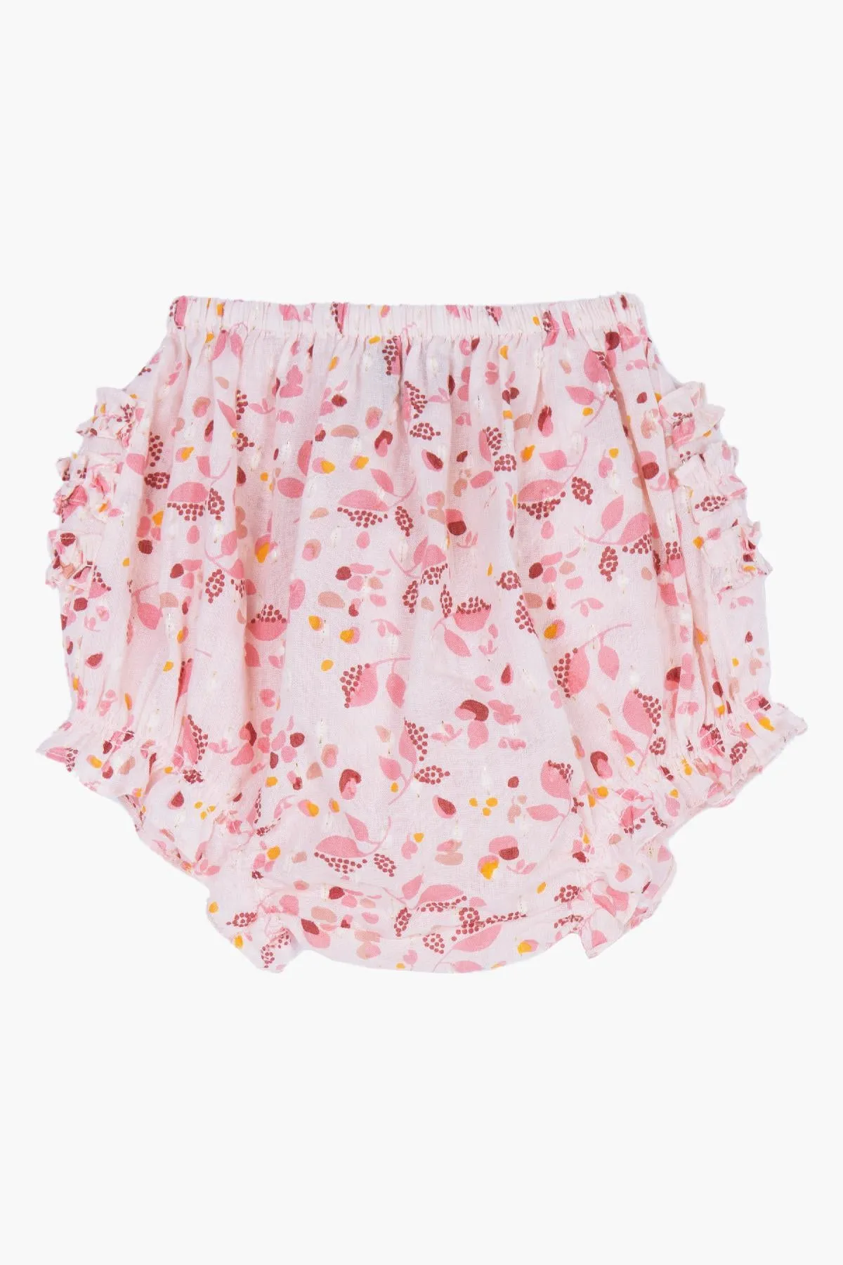 Velveteen Marigold Baby Girls Set - Putty Floral