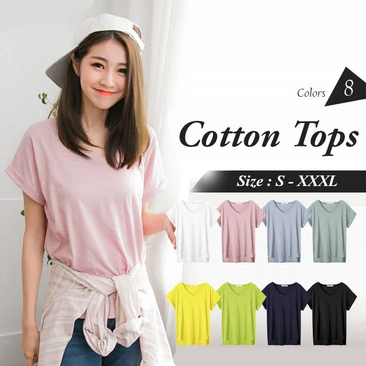 VENTED BOXY COTTON TOPS