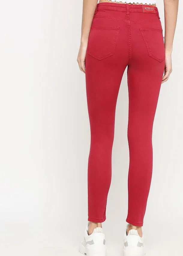 Vienna Teracotta Highwaist Skinny Jeans