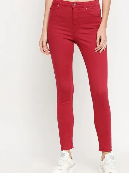 Vienna Teracotta Highwaist Skinny Jeans