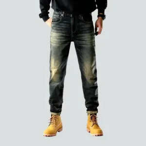 Vintage yellow-cast jeans
 for men