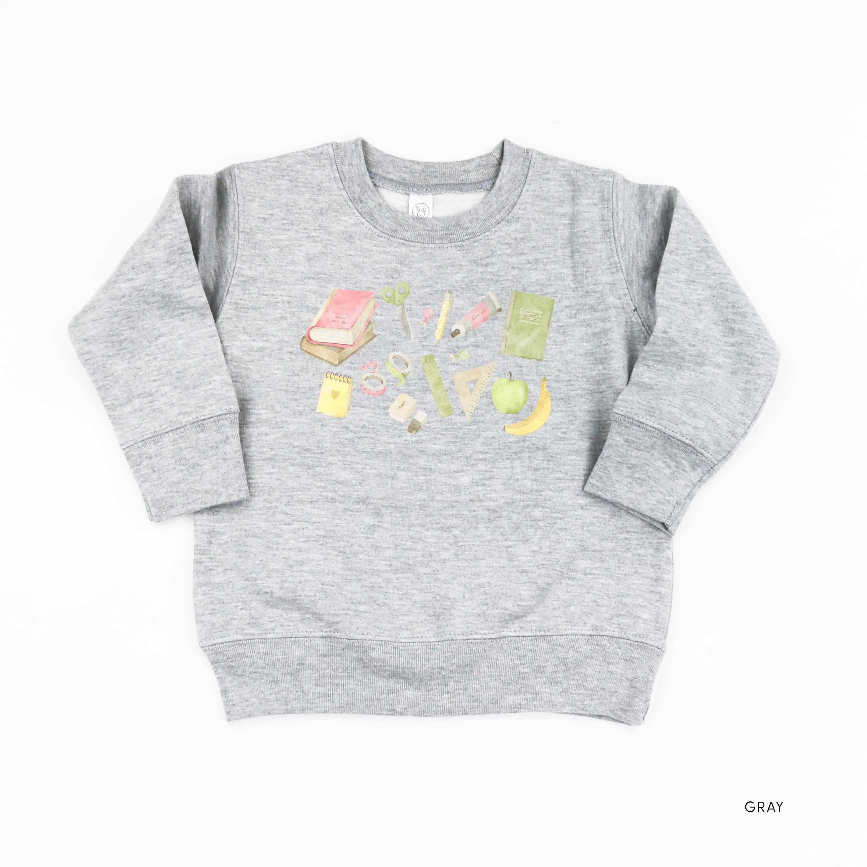 Watercolor School Supplies - Child Sweater