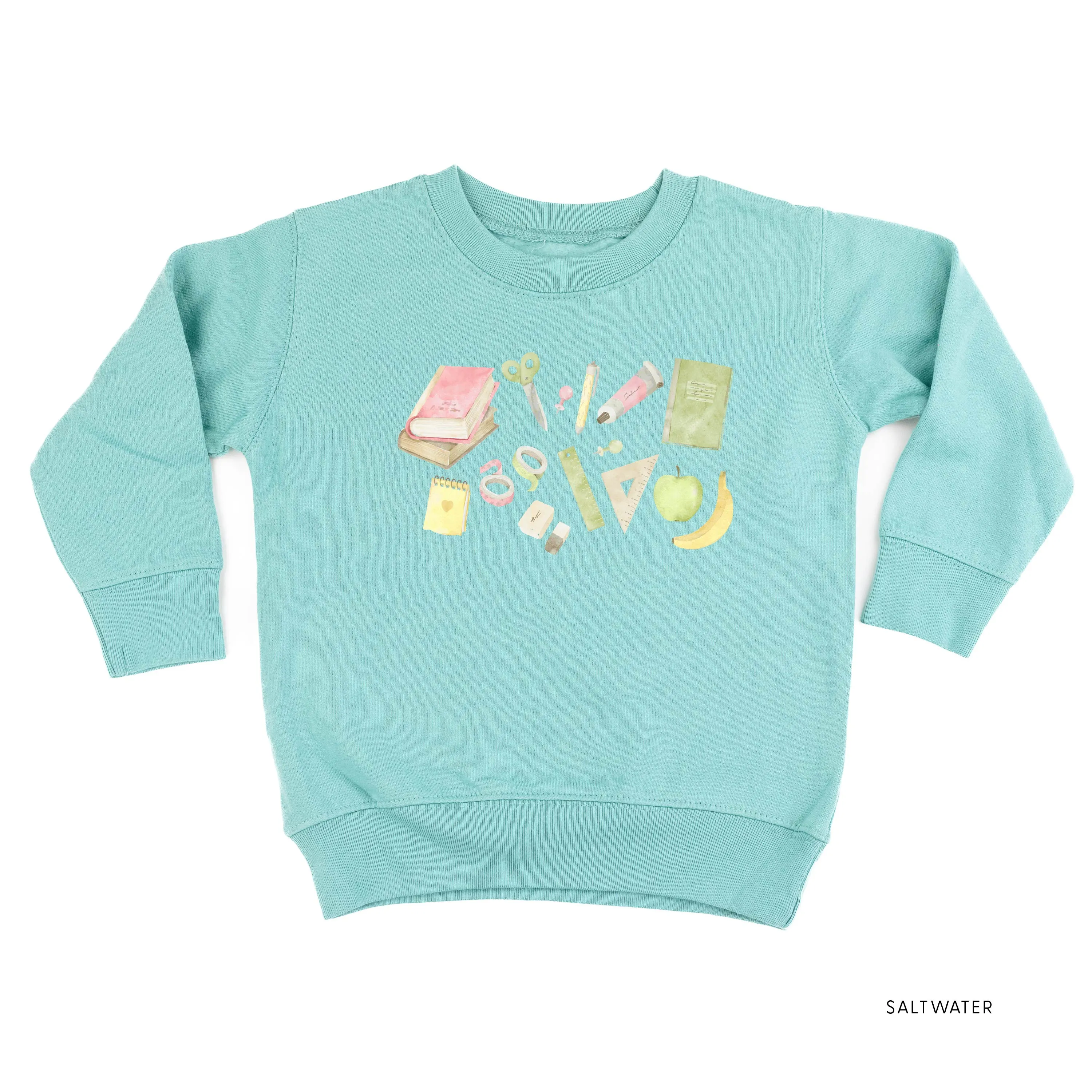 Watercolor School Supplies - Child Sweater