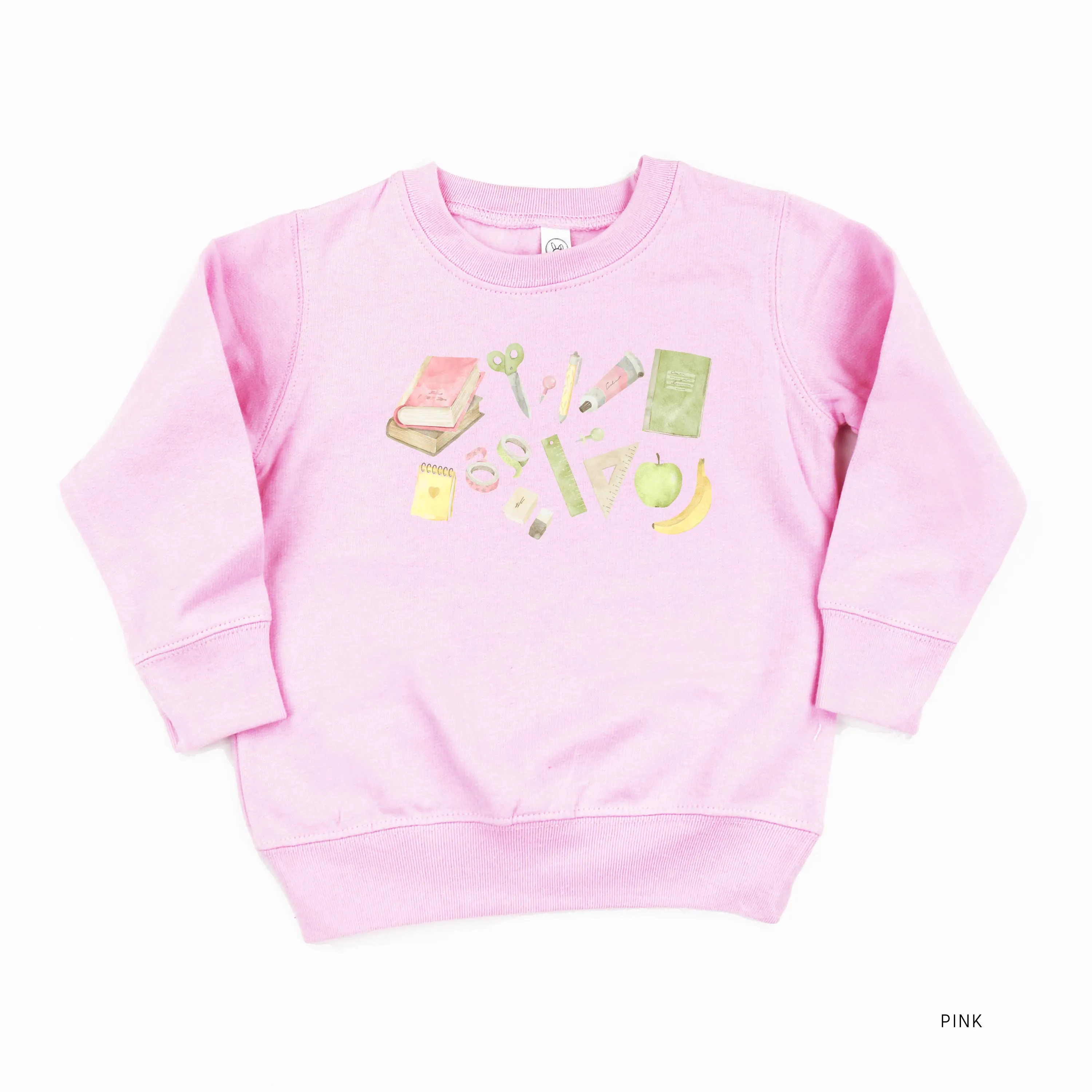 Watercolor School Supplies - Child Sweater