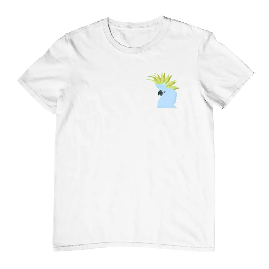 White Cockatoo Head Left Chest Childrens T-Shirt (Various Colours)