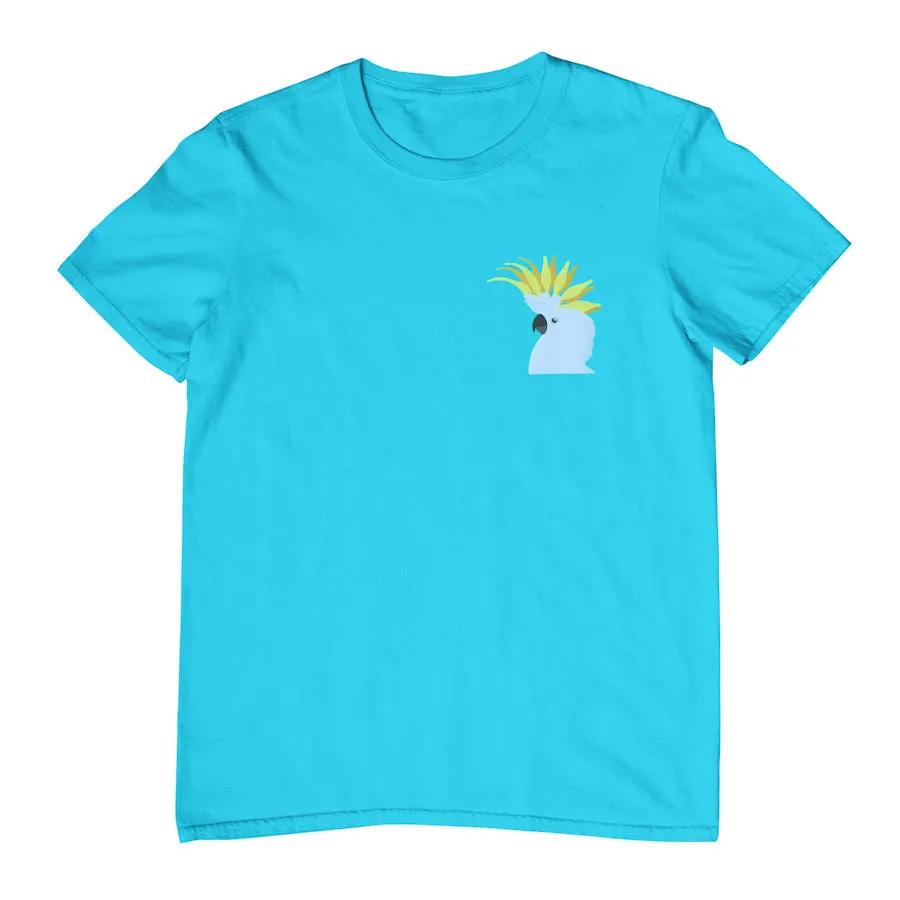 White Cockatoo Head Left Chest Childrens T-Shirt (Various Colours)