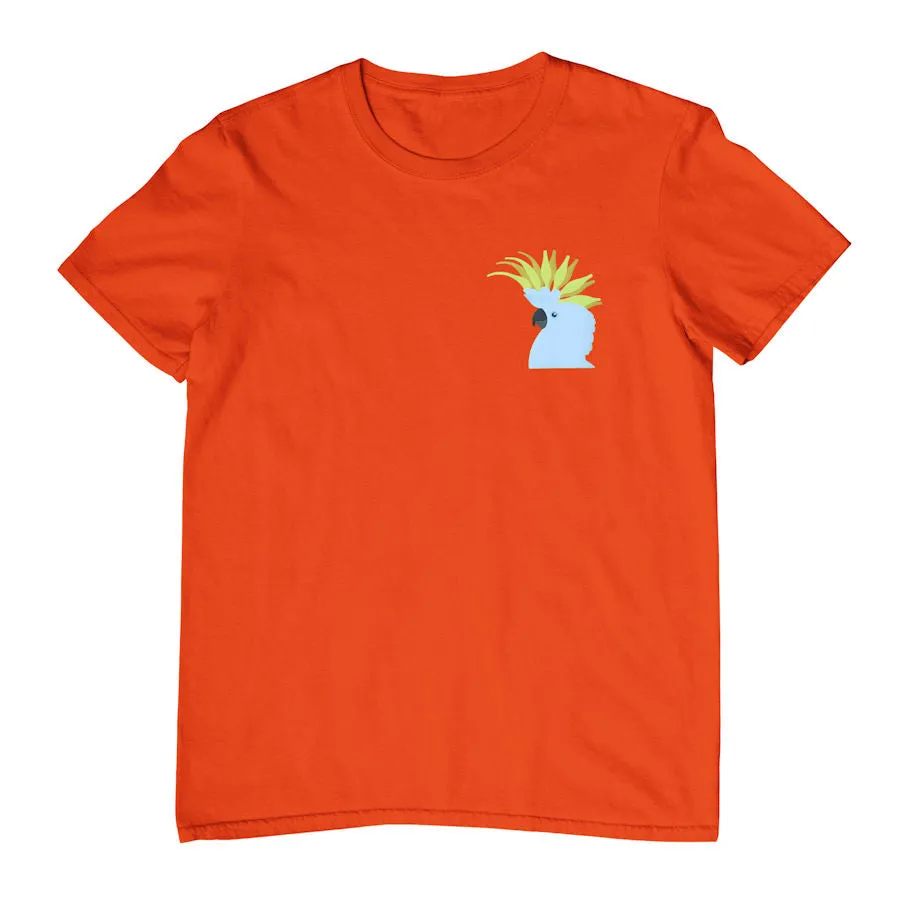 White Cockatoo Head Left Chest Childrens T-Shirt (Various Colours)