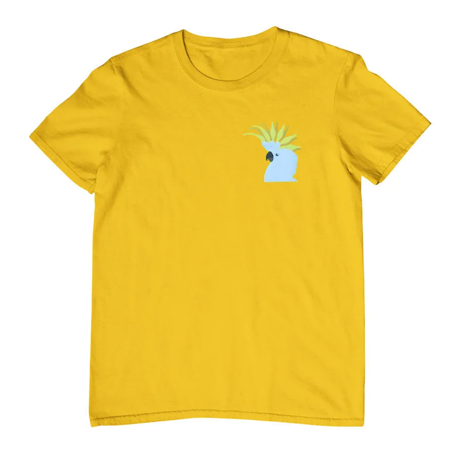 White Cockatoo Head Left Chest Childrens T-Shirt (Various Colours)