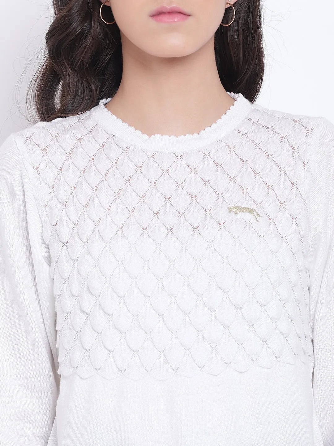 Women White Casual Sweaters