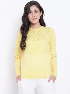 Women Yellow Casual Sweaters