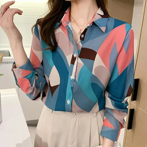 Women's Chiffon Fashion Printing Shirts