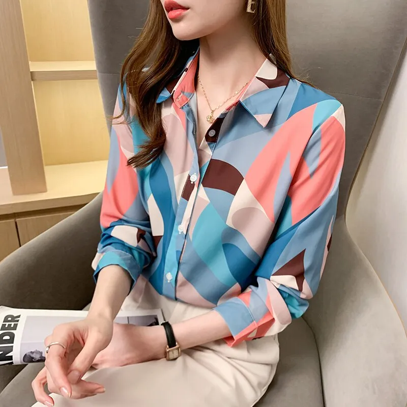 Women's Chiffon Fashion Printing Shirts