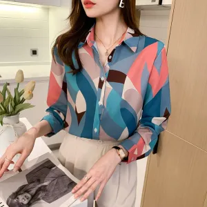 Women's Chiffon Fashion Printing Shirts