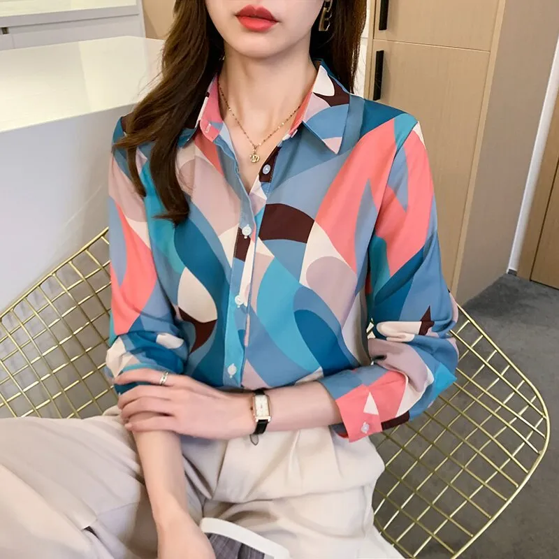 Women's Chiffon Fashion Printing Shirts