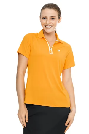 Women's Double Eagle Short Sleeve Golf Polo  |  Apricot Crush